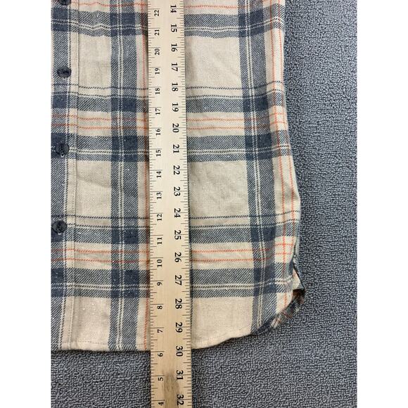 Levis Shirt Men's XL Beige Tan Plaid Flannel Wool Blend Button Up Shacket - Picture 7 of 10